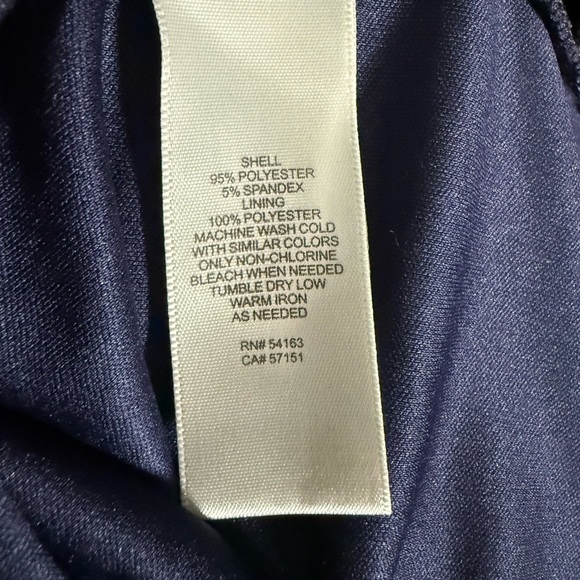 Eliza J Navy Blue Pink Bottom Floral Short Sleeve‎ Mod Retro Shift Dress sz:14 - Picture 4 of 6